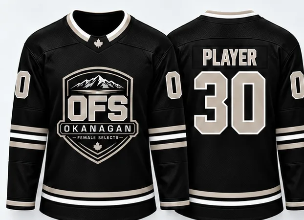 Black OFS home jersey, front and back